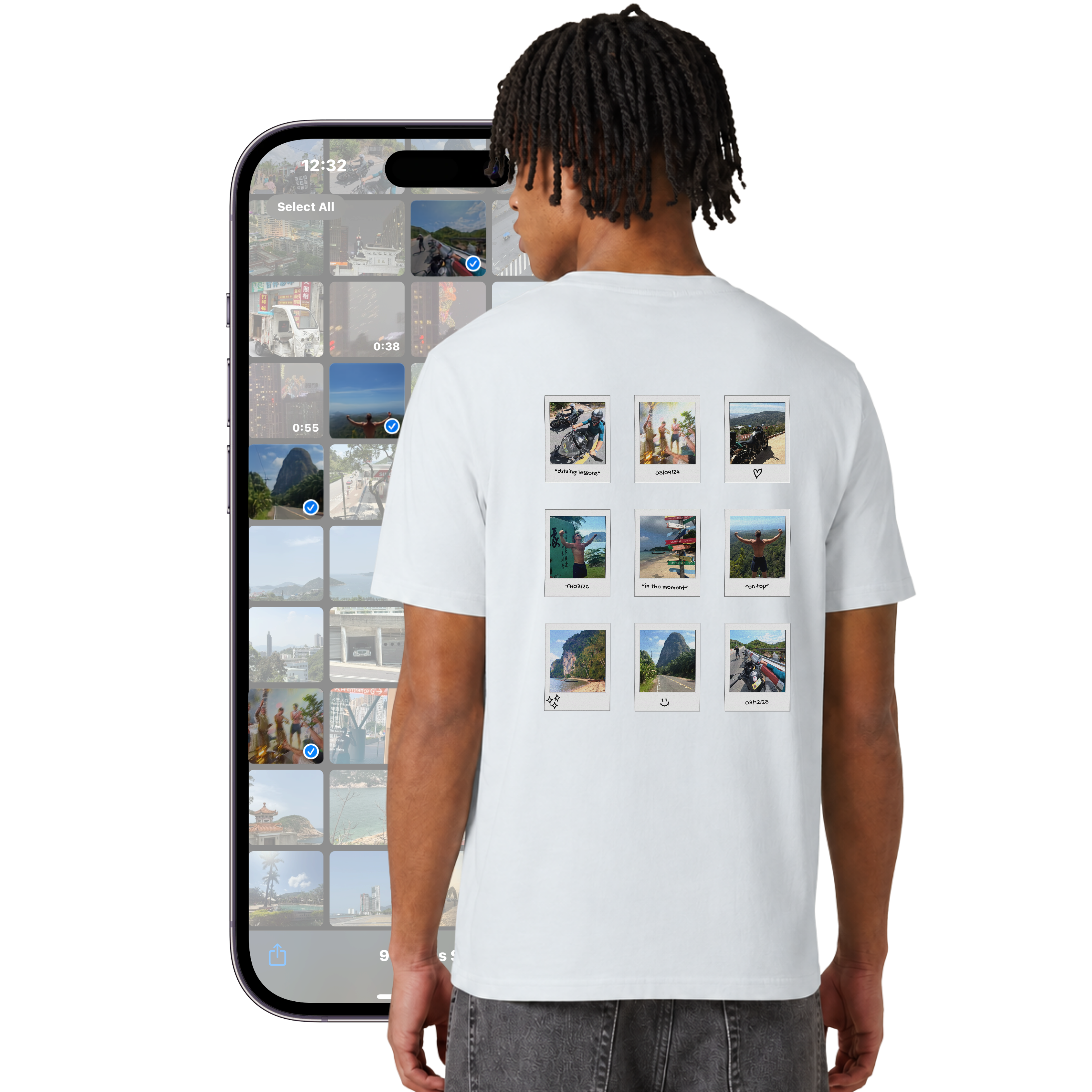Polaroid Back T-Shirt — White