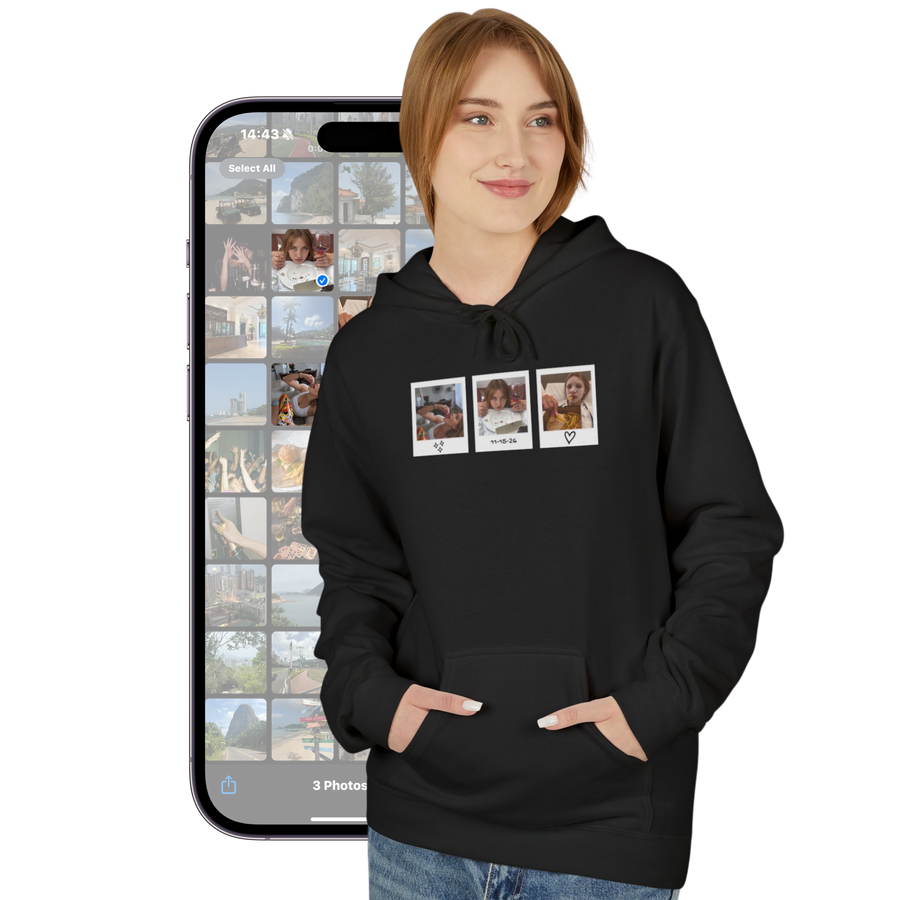 Custom Front Polaroid Hoodie