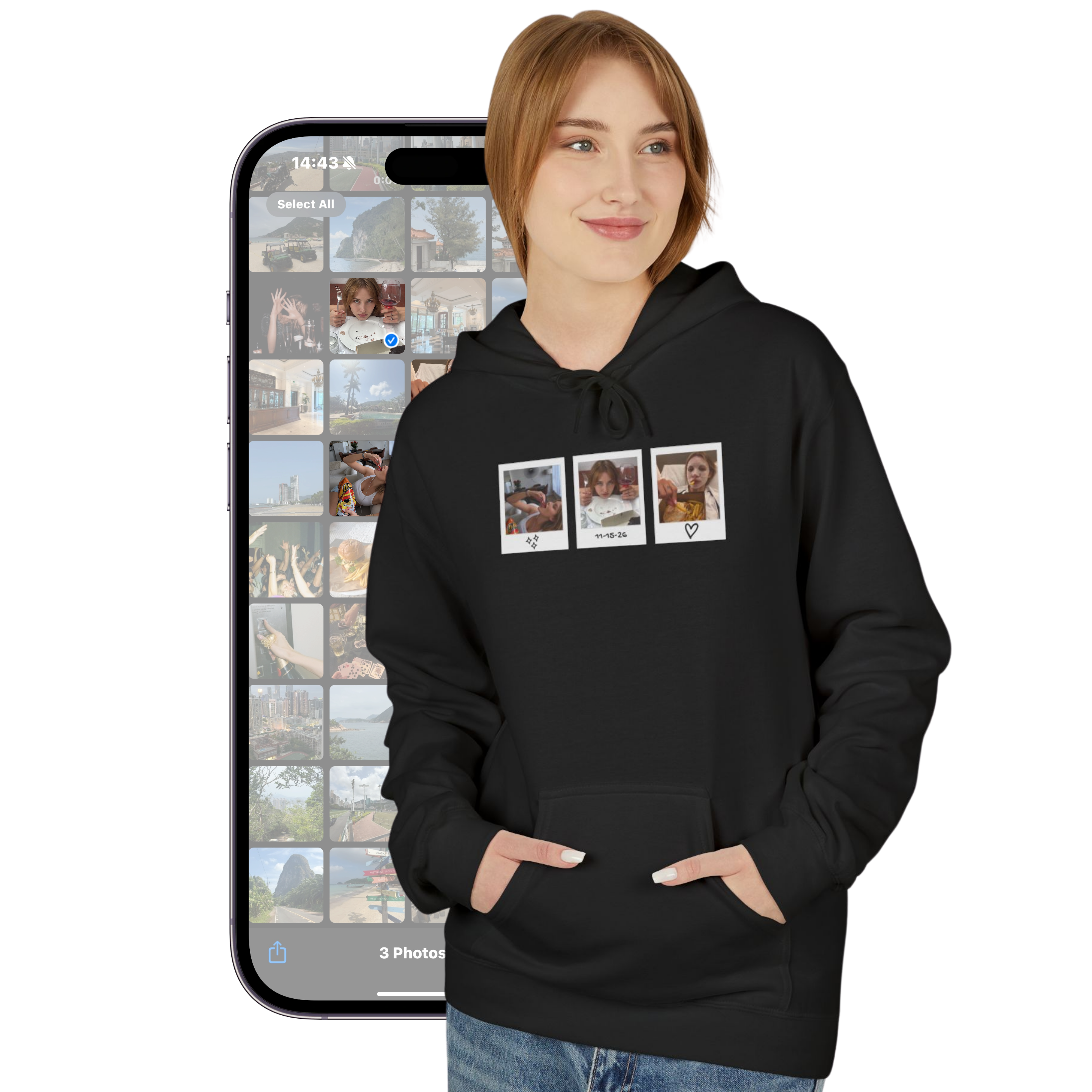 Polaroid Front Hoodie