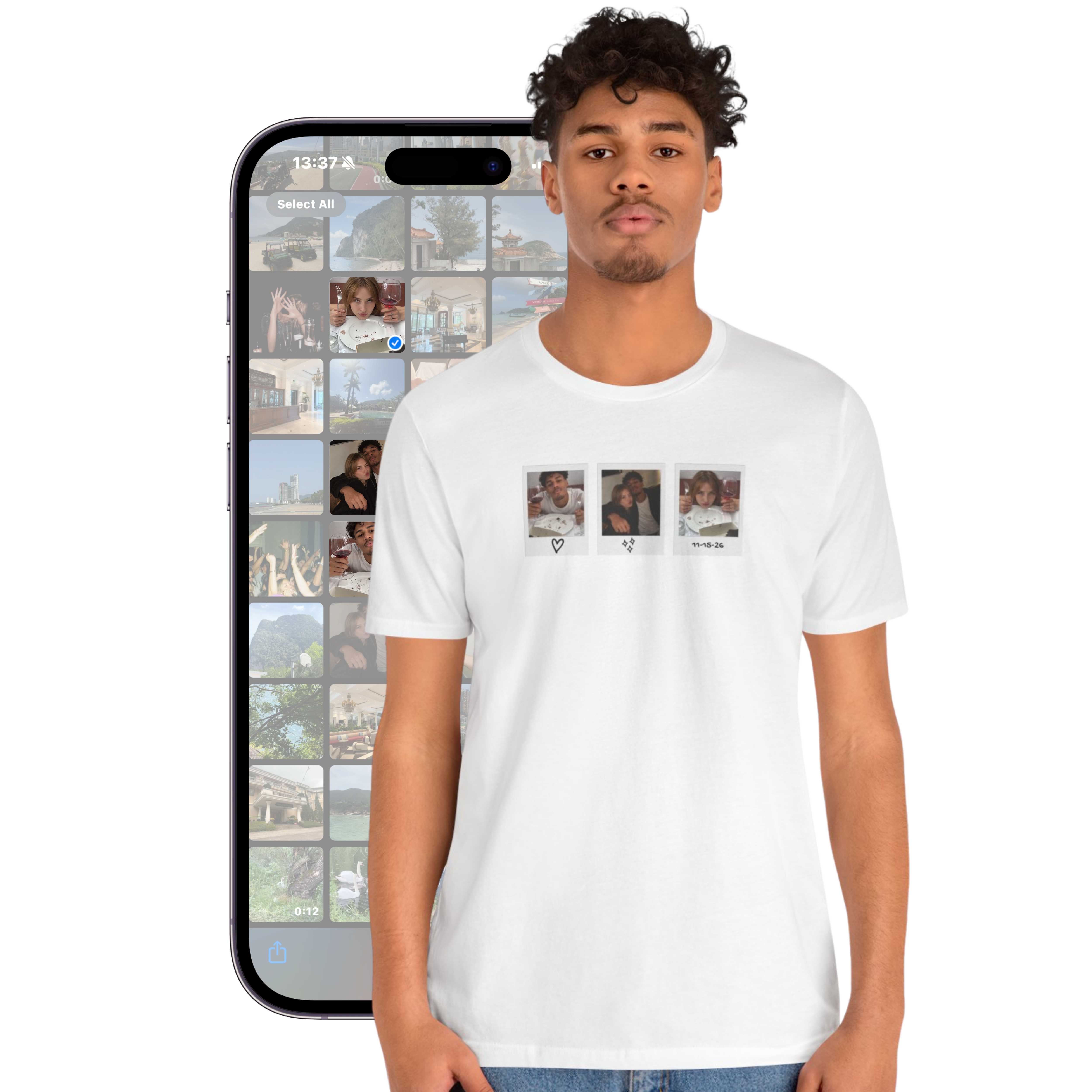 Polaroid Front T-Shirt — White